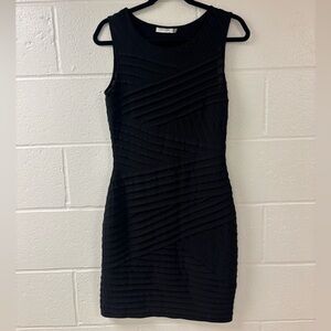 Women’s Size 4 Calvin Klein Textured Black Fitted Dress